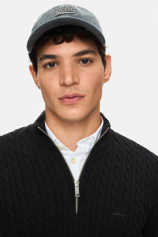 UCLA siva unisex kapa isprane crne boje s vezenim Ucla logom