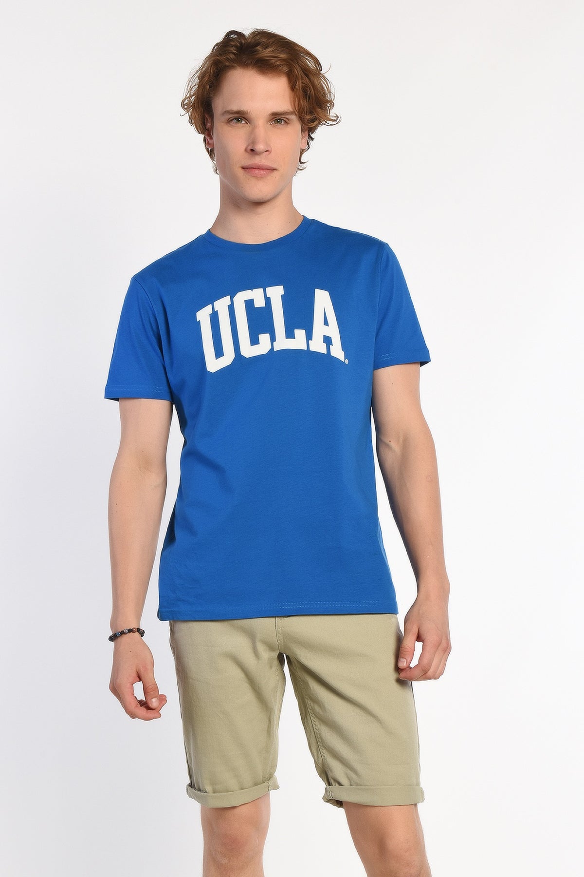 UCLA plava muška majica kratkih rukava s velikim bijelim UCLA natpisom