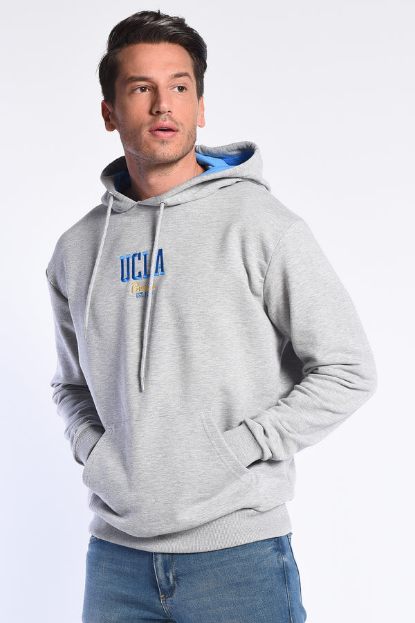 UCLA siva melanž muška trenerka s kapuljačom i UCLA Bruins vezom