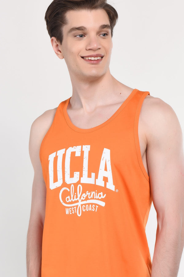 UCLA narandžasta muška majica bez rukava s UCLA California printom