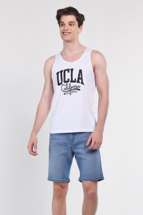 UCLA bijela muška majica bez rukava s UCLA California printom