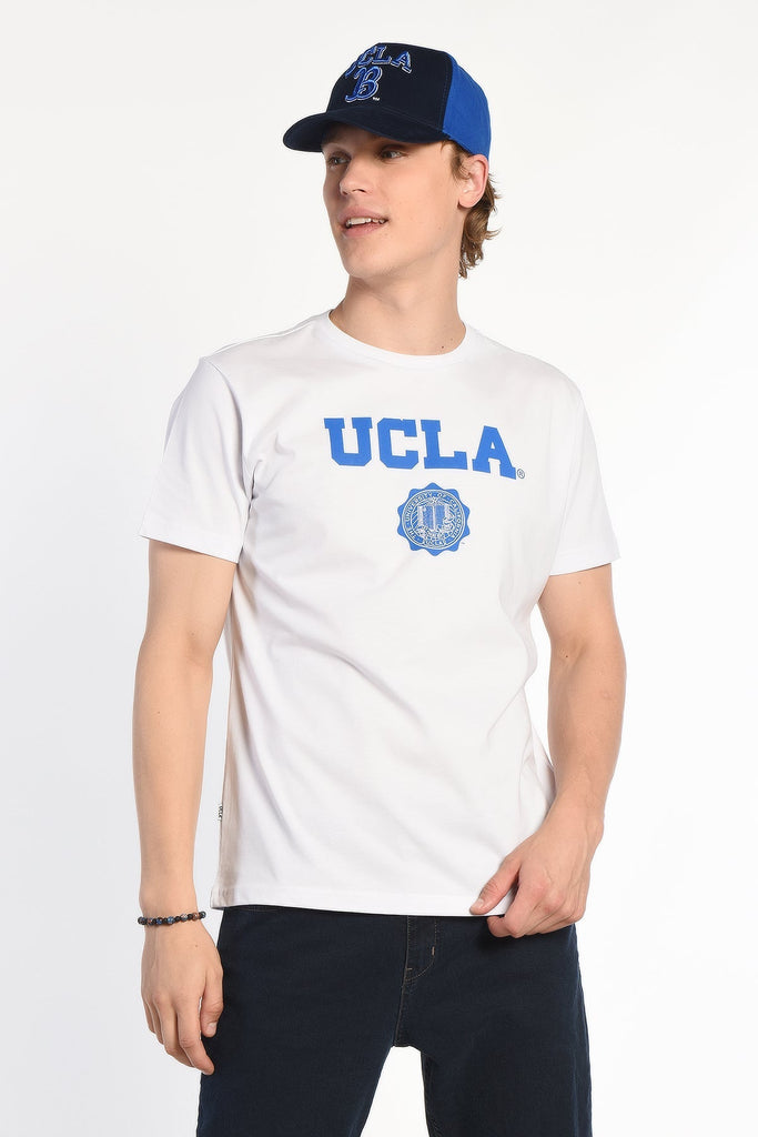 UCLA bijela muška majica s plavim natpisom