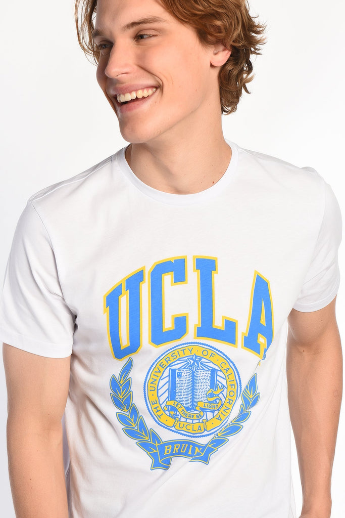 UCLA bijela muška majica s okruglim ovratnikom