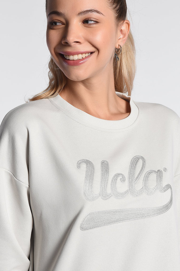 UCLA bijela ženska dukserica (BARBARA-LIGHT BONE) 3