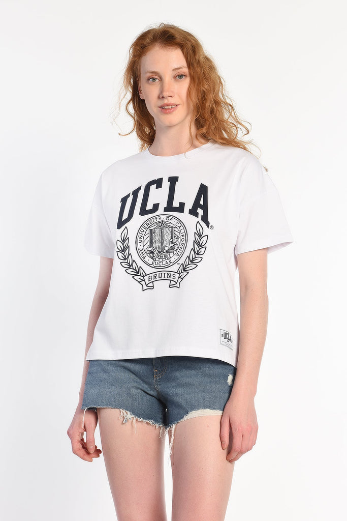 UCLA bijela ženska majica s velikim natpisom