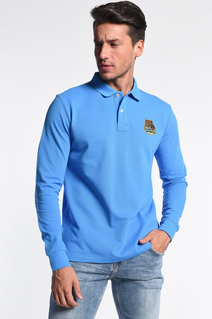 UCLA plava muška polo majica s dugim rukavima-[SKU]