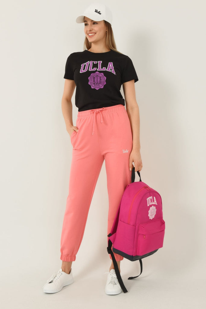 UCLA roza ženska trenerka sa visokim strukom