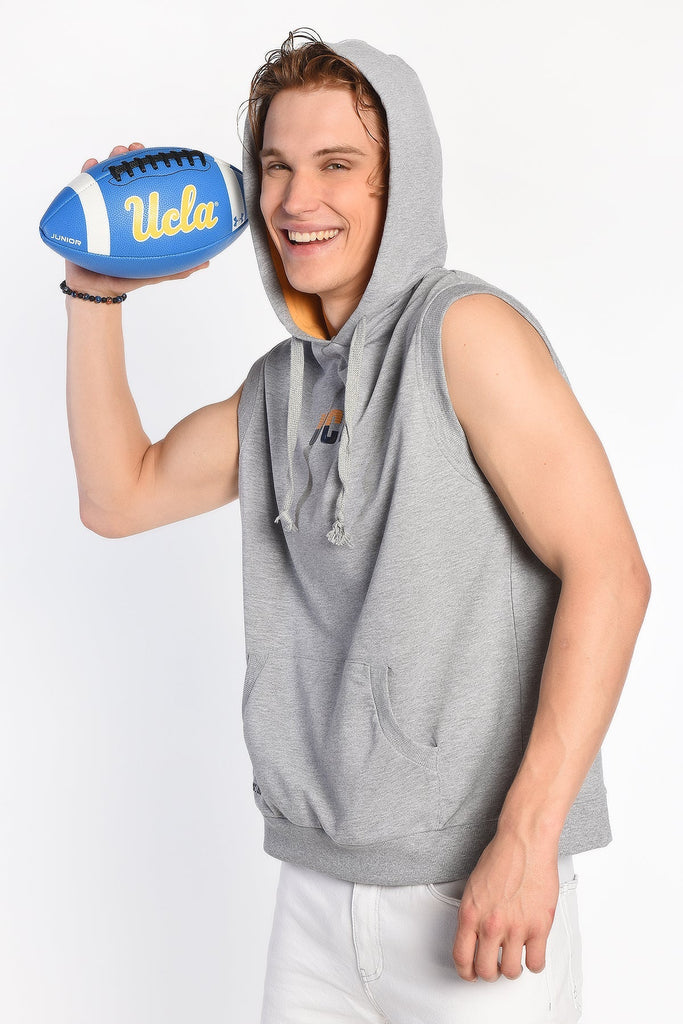 UCLA siva muška duks majica sa kontrastnom kapuljačom-[SKU]