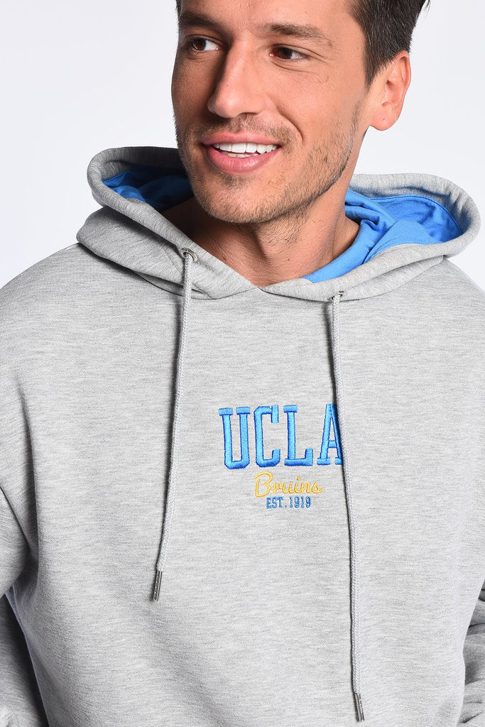 UCLA siva muška dukserica plavih detalja s kapuljačom