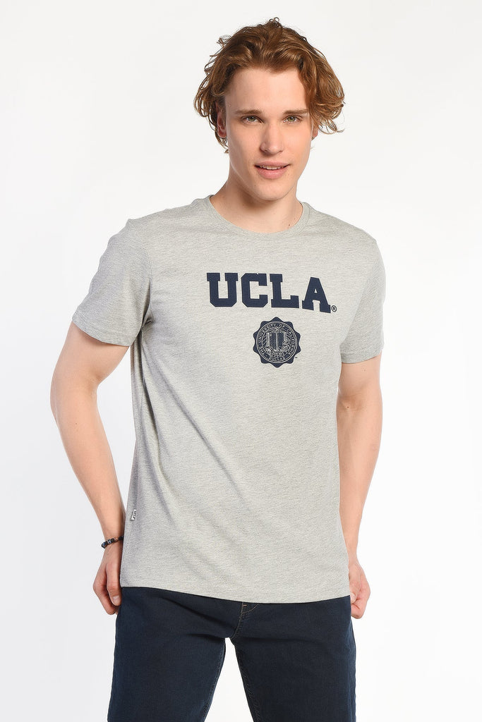 UCLA siva muška majica s tamnoplavim natpisom-[SKU]
