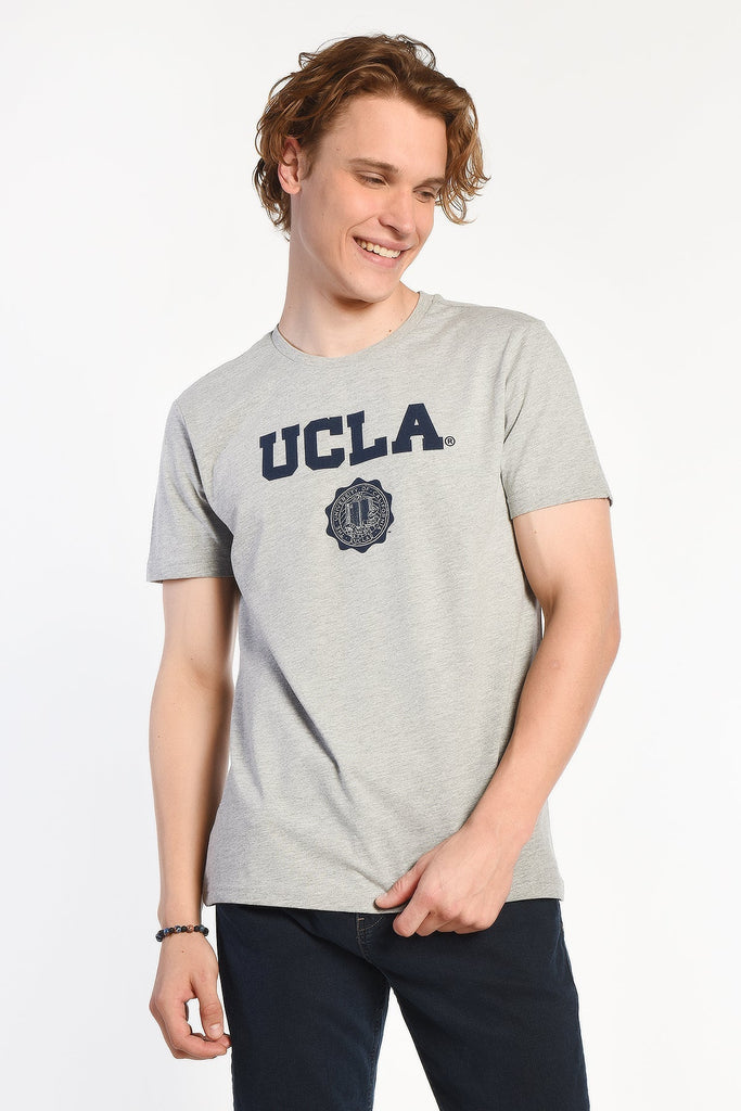 UCLA siva muška majica s tamnoplavim natpisom-[SKU]