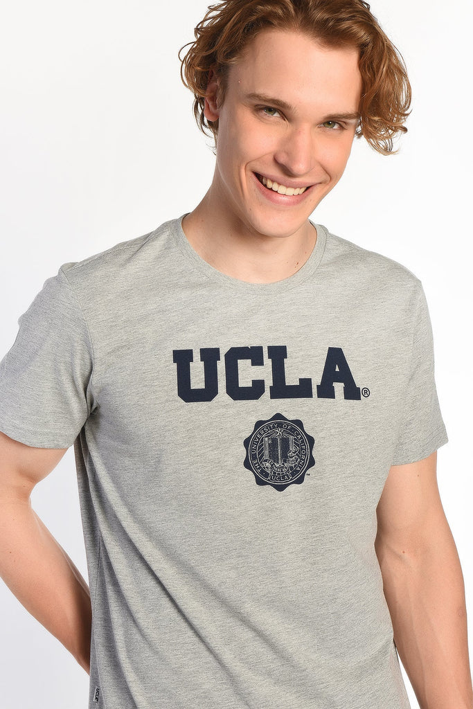 UCLA siva muška majica s tamnoplavim natpisom-[SKU]