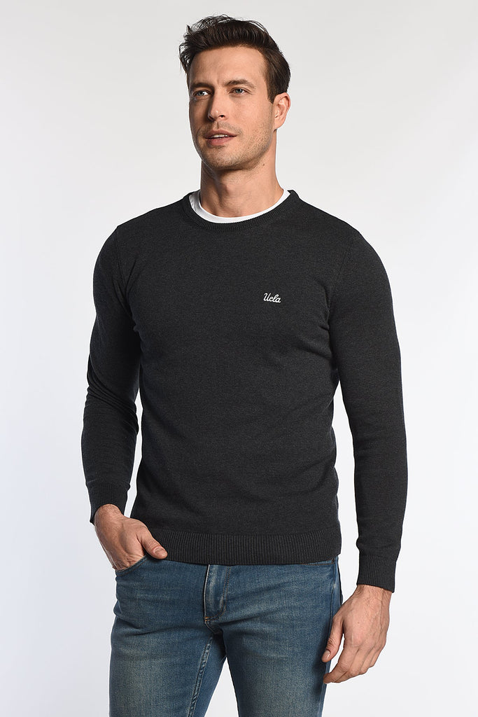 UCLA siva muški džemper s okruglim izrezom