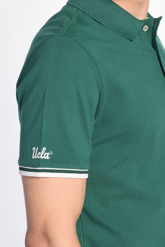 UCLA zelena muška polo majica s kontrastnim detaljima