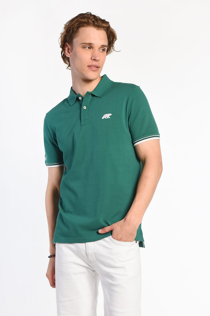 UCLA zelena muška polo majica s kontrastnim detaljima