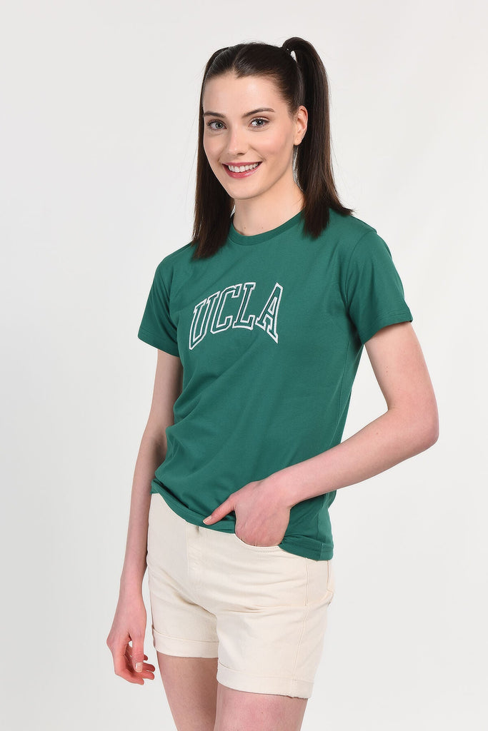 UCLA zelena ženska majica s okruglim izrezom