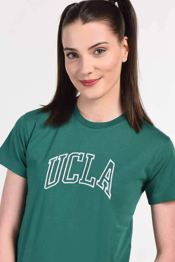 UCLA zelena ženska majica s okruglim izrezom