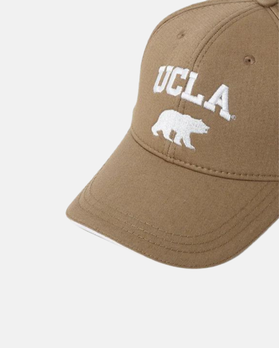 UCLA smeđi kačket unisex sa bijelim natpisom-[SKU]
