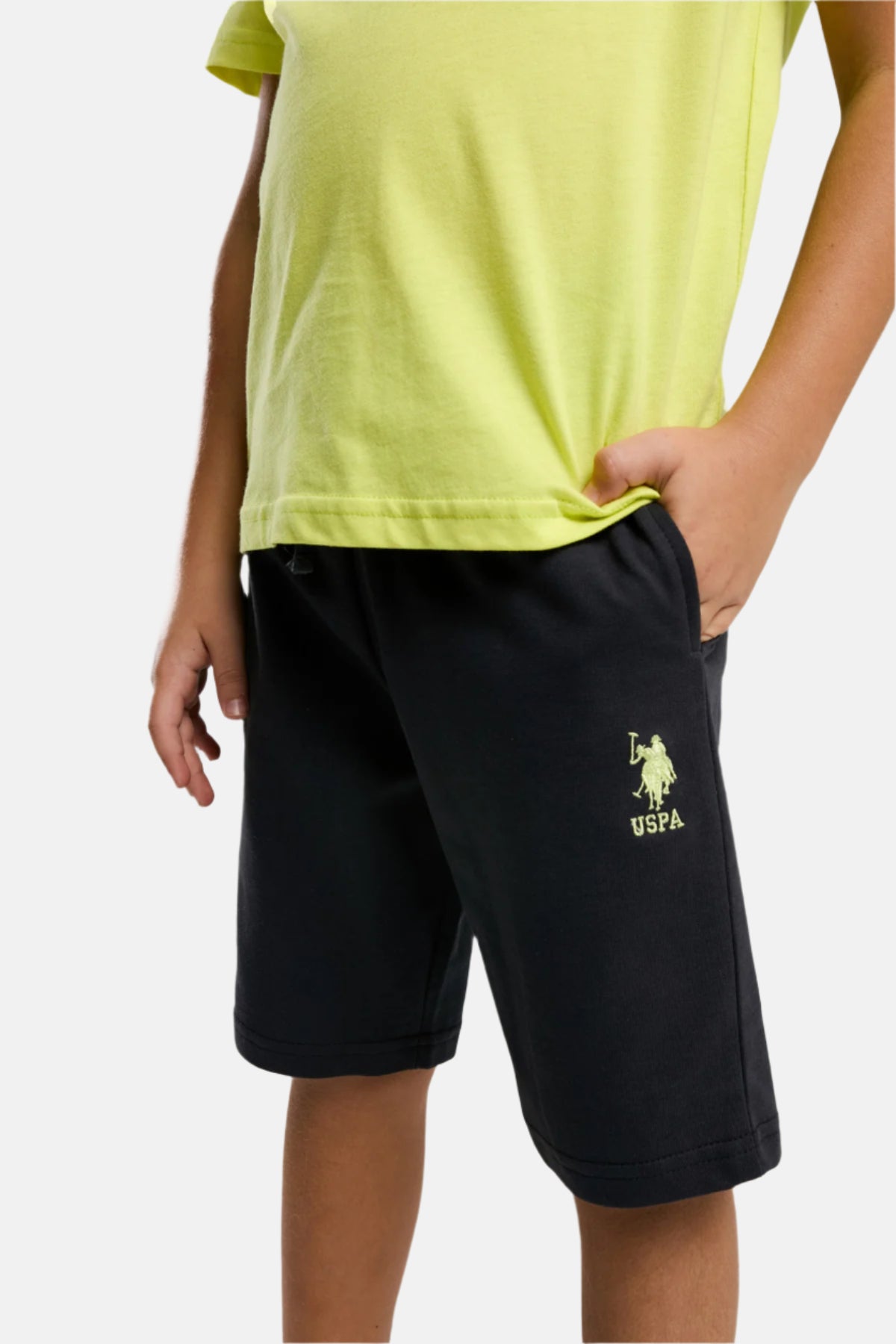 U.S. Polo Assn. zeleni komplet za dječake s kratkim rukavima