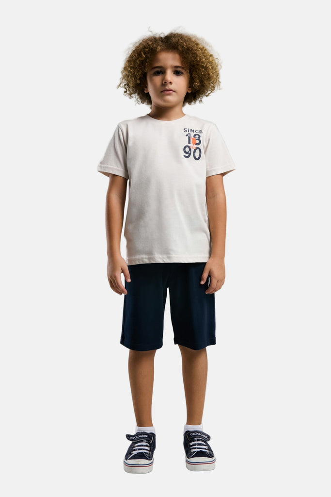 U.S. Polo Assn. sivi komplet majica i šorc za dječake-[SKU]