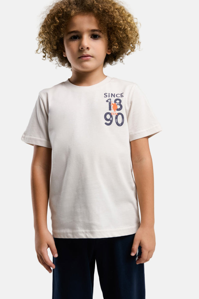 U.S. Polo Assn. sivi komplet majica i šorc za dječake-[SKU]