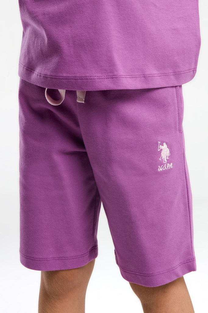 U.S. Polo Assn. ljubičasti komplet za djevojčice s natpisom-[SKU]