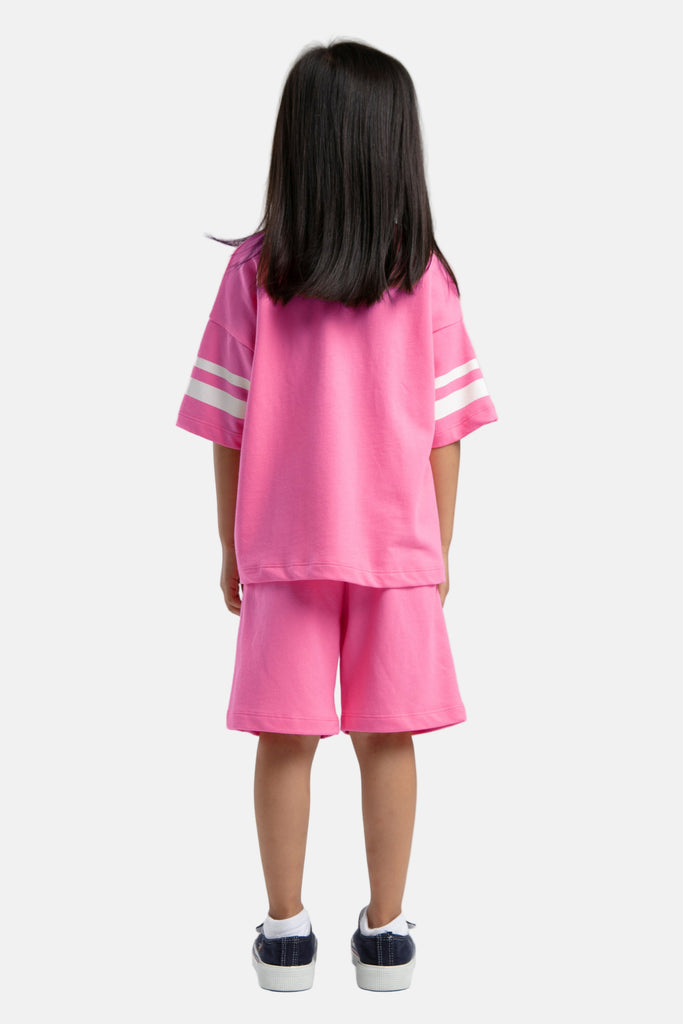 U.S. Polo Assn. pink komplet za djevojčice sa bijelim logom USPA-[SKU]
