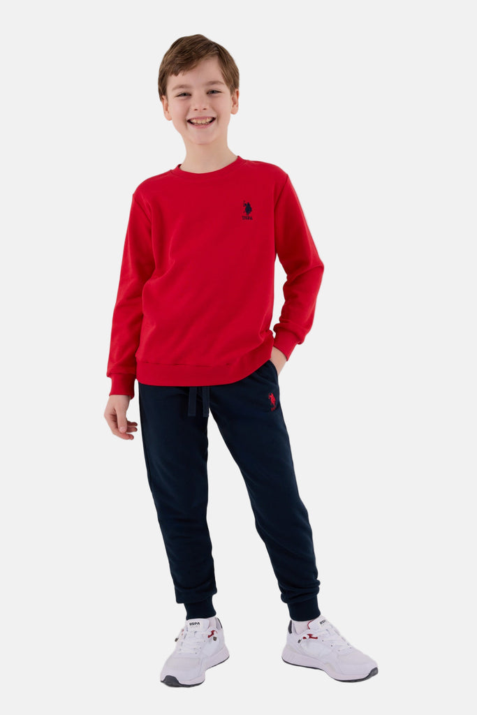 U.S. Polo Assn. crvena trenerka za dječake sa natpisom na leđima-[SKU]