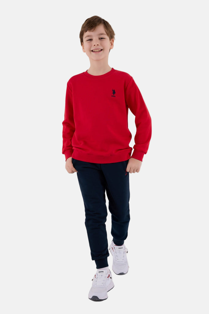 U.S. Polo Assn. crvena trenerka za dječake sa natpisom na leđima-[SKU]