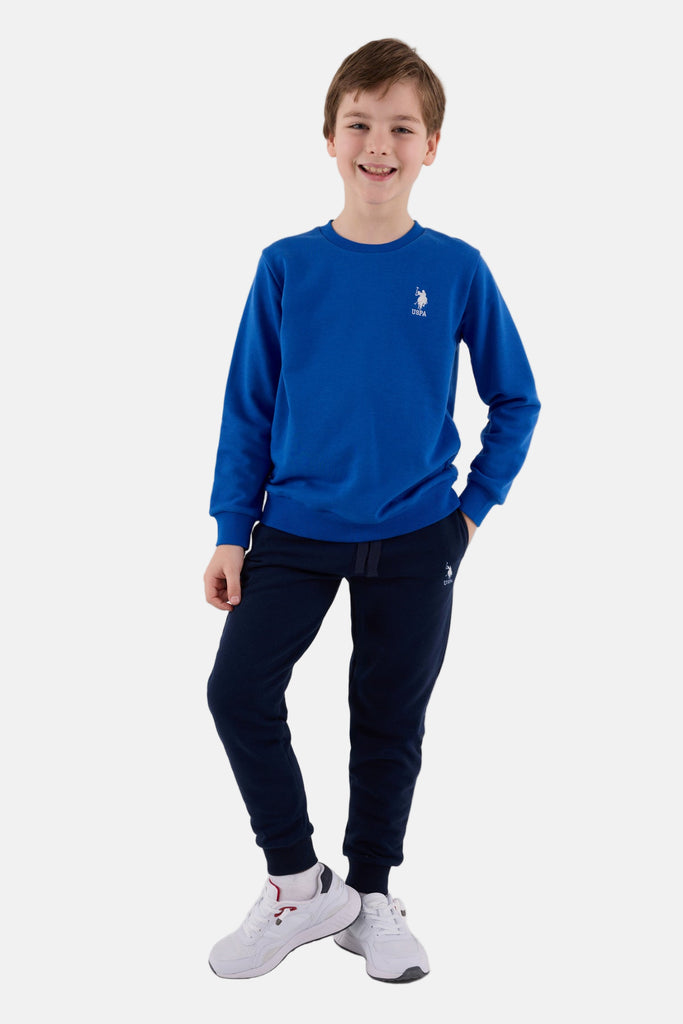 U.S. Polo Assn. plava trenerka za dječake sa natpisom na leđima-[SKU]