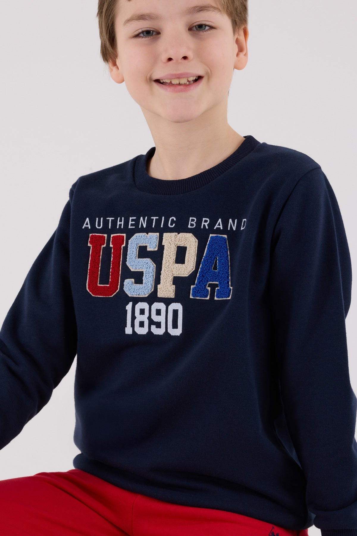 U.S. Polo Assn. teget plava trenerka za dječake s printom