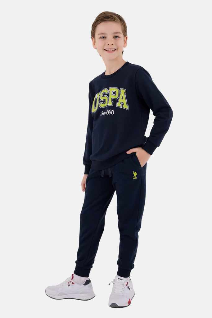 U.S. Polo Assn. plava trenerka za dječake sa zelenim znakom-[SKU]