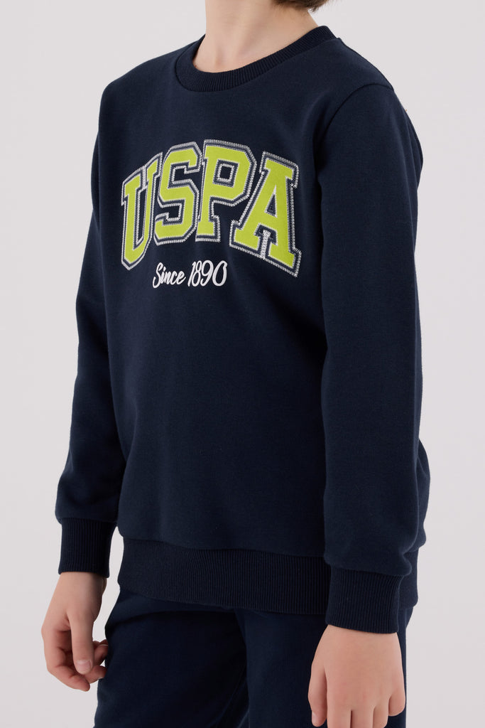 U.S. Polo Assn. plava trenerka za dječake sa zelenim znakom-[SKU]