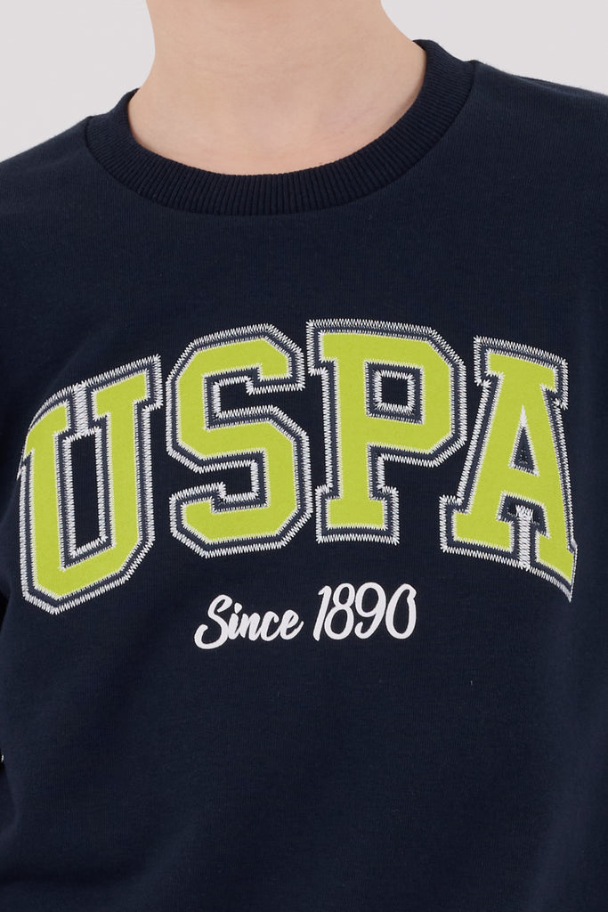 U.S. Polo Assn. plava trenerka za dječake sa zelenim znakom-[SKU]