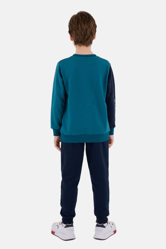 U.S. Polo Assn. teget plava trenerka za dječake sa svijetlim tonovima-[SKU]