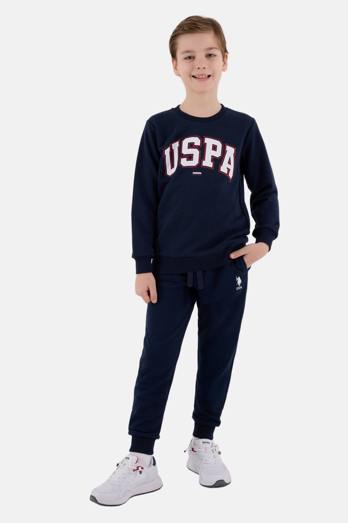 U.S. Polo Assn. plava trenerka za dječake sa bijelim znakom-[SKU]