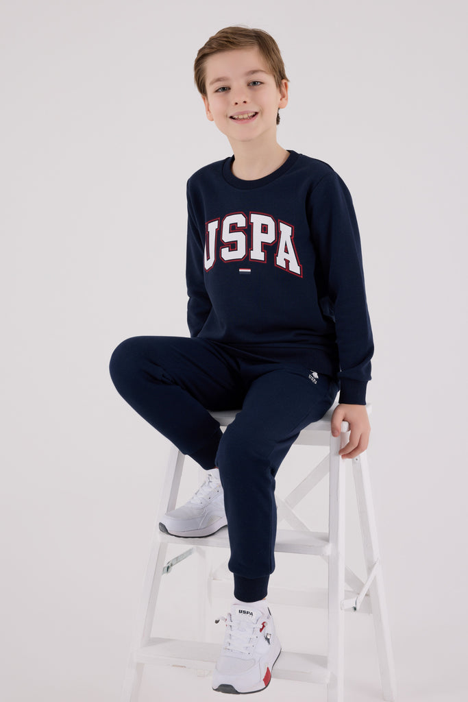 U.S. Polo Assn. plava trenerka za dječake sa bijelim znakom-[SKU]