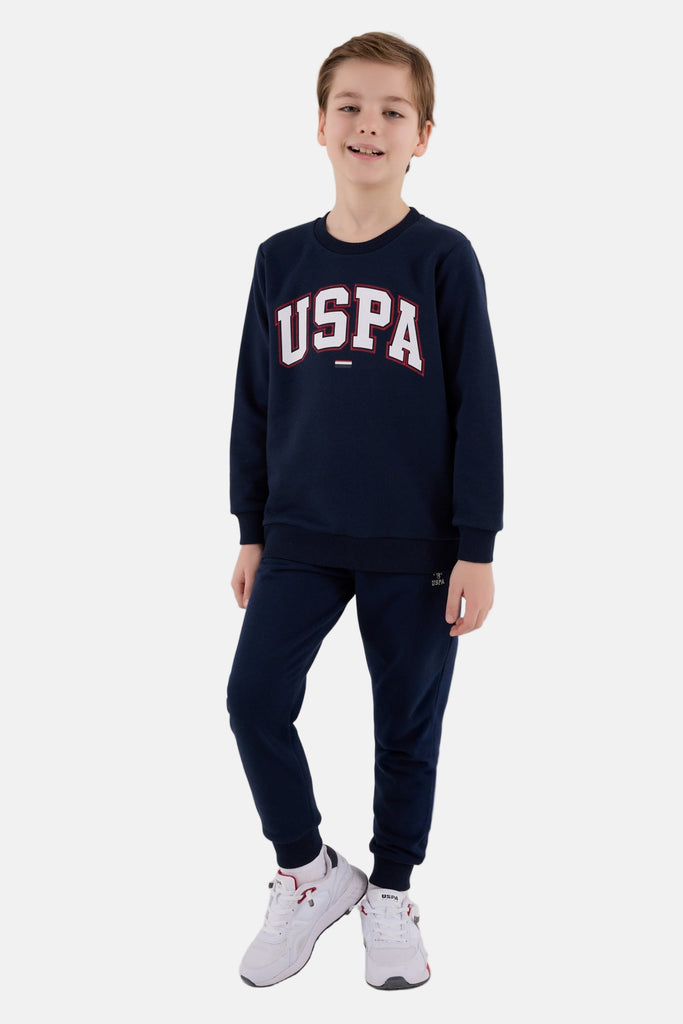 U.S. Polo Assn. plava trenerka za dječake sa bijelim znakom-[SKU]