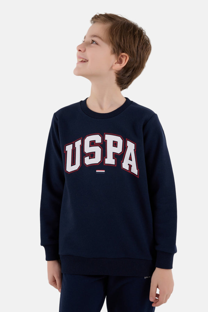 U.S. Polo Assn. plava trenerka za dječake sa bijelim znakom-[SKU]