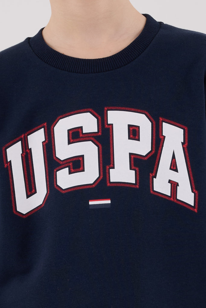 U.S. Polo Assn. plava trenerka za dječake sa bijelim znakom-[SKU]