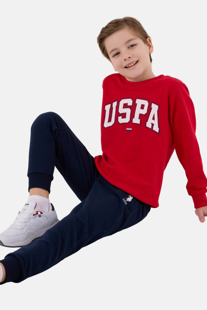 U.S. Polo Assn. crvena trenerka za dječake sa bijelim logom-[SKU]