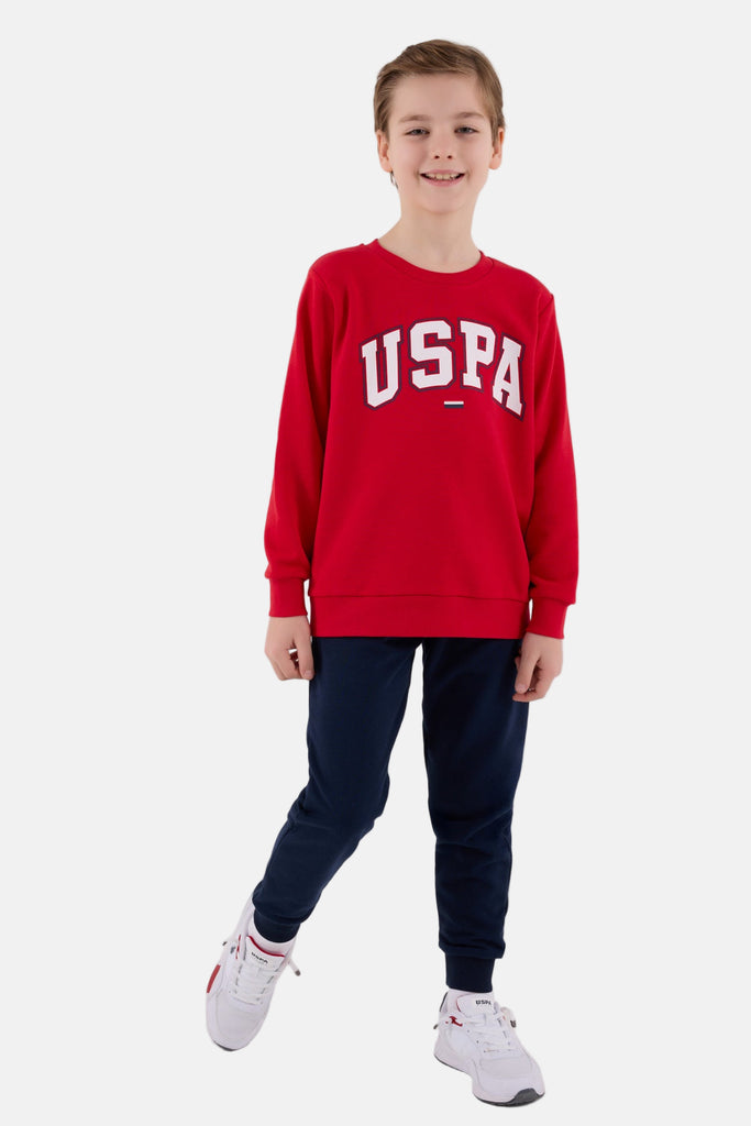 U.S. Polo Assn. crvena trenerka za dječake sa bijelim logom-[SKU]