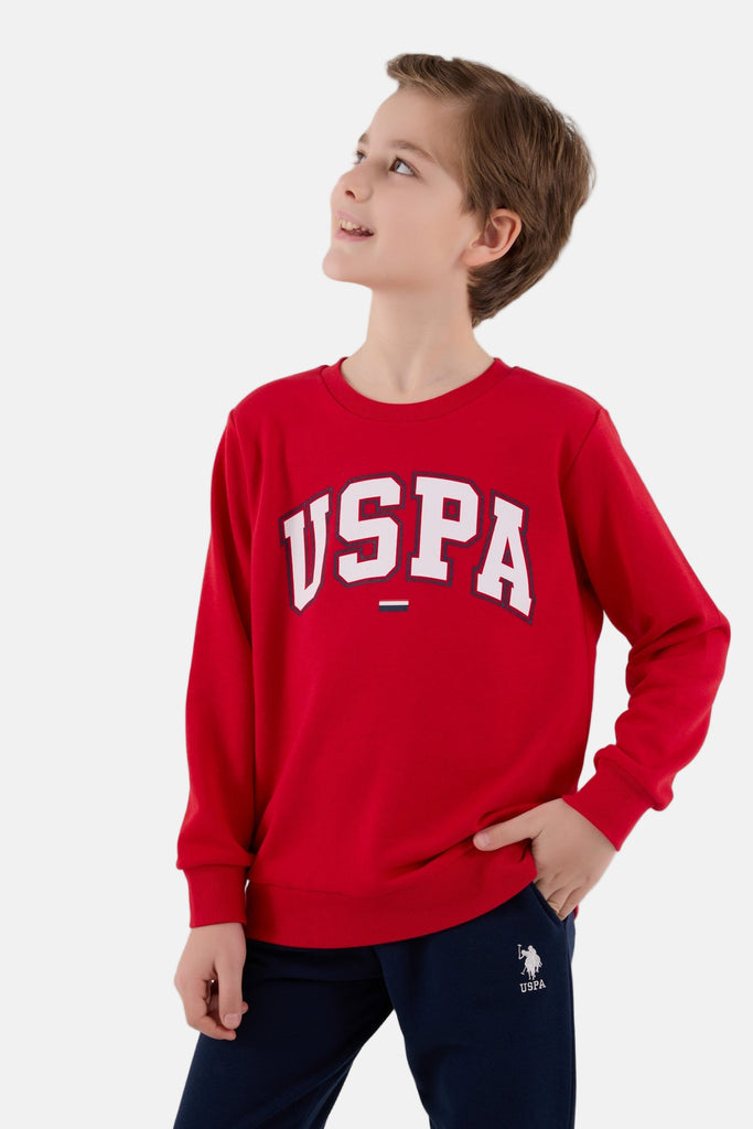 U.S. Polo Assn. crvena trenerka za dječake sa bijelim logom-[SKU]