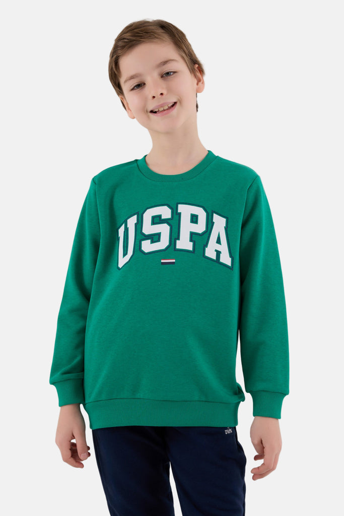 U.S. Polo Assn. zelena trenerka za dječake sa teget donjim dijelom-[SKU]