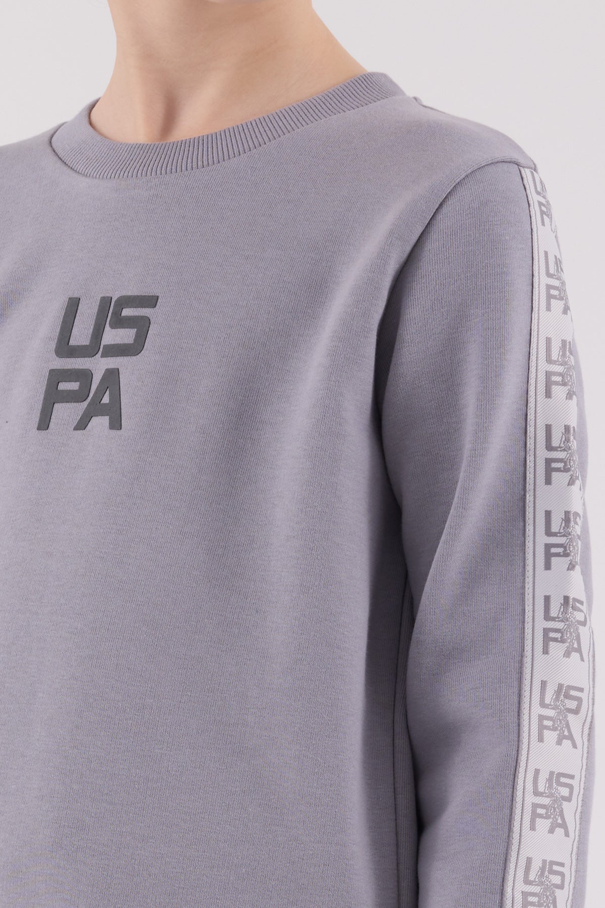 U.S. Polo Assn. siva trenerka za dječake s detaljima na rukavima