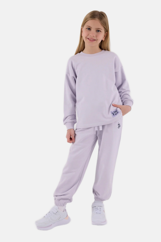 U.S. Polo Assn. ljubičasta trenerka za djevojčice sa velikim logom-[SKU]