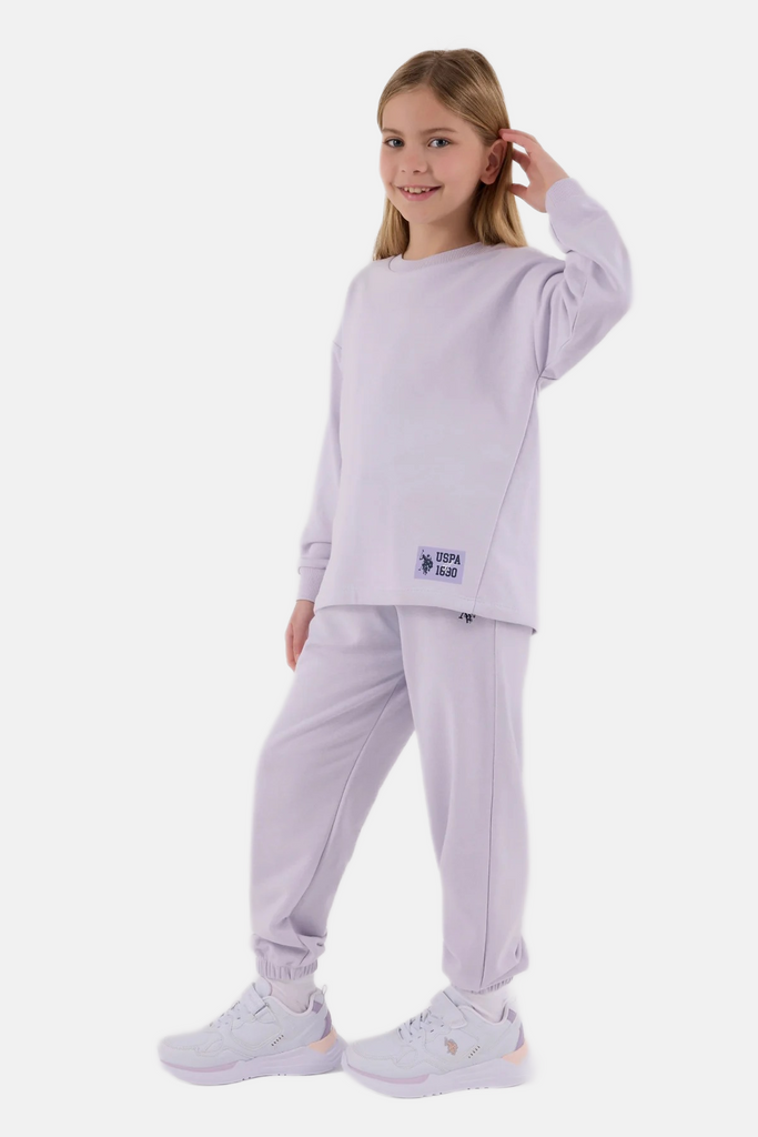 U.S. Polo Assn. ljubičasta trenerka za djevojčice sa velikim logom-[SKU]