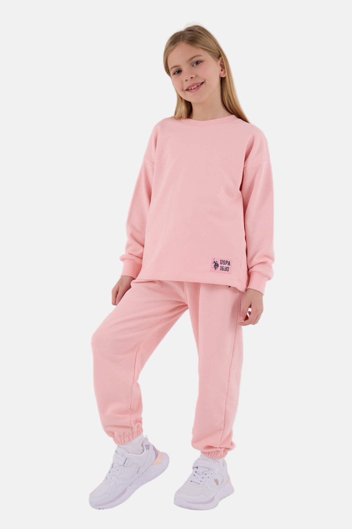 U.S. Polo Assn. pink trenerka za djevojčice sa diskretnim logom