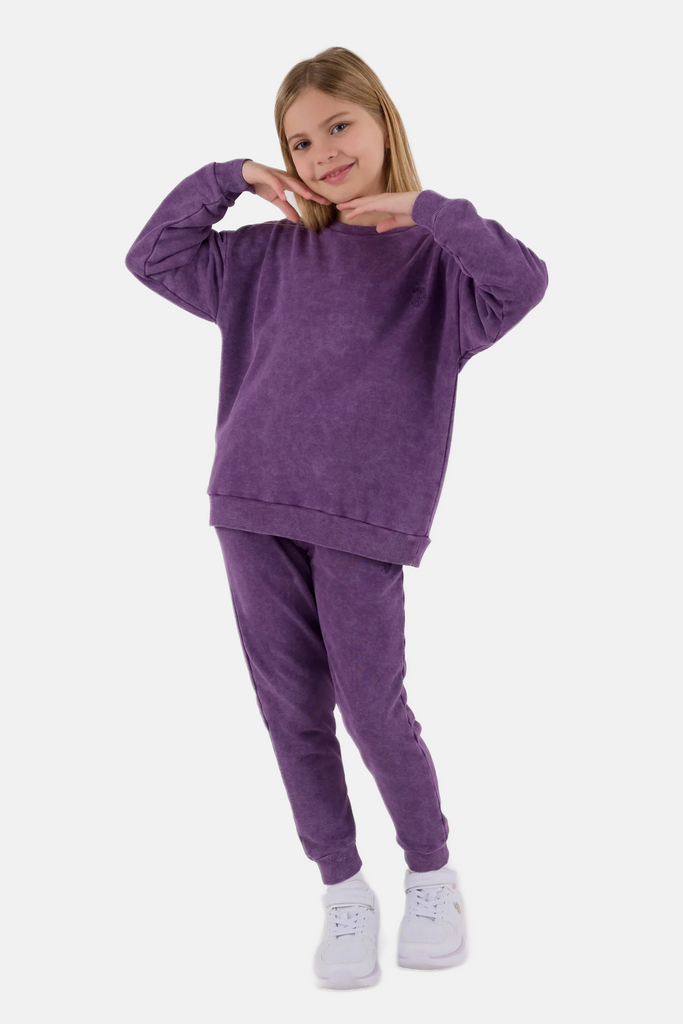 U.S. Polo Assn. ljubičasta trenerka za djevojčice sa diskretnim logom-[SKU]