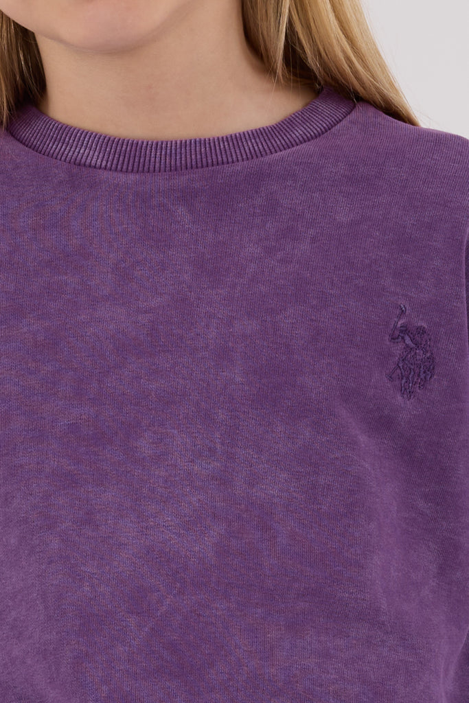 U.S. Polo Assn. ljubičasta trenerka za djevojčice sa diskretnim logom-[SKU]